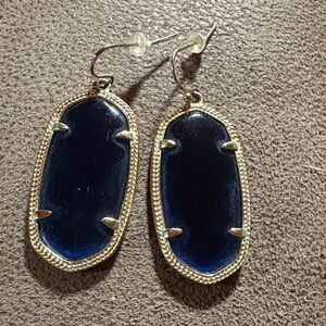 Kendra Scott Elle Gold Earrings, Navy